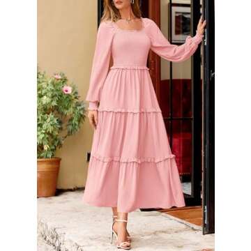 Shop PRETTYGARDEN Women's Smocked Maxi Dress for Spring Fashion