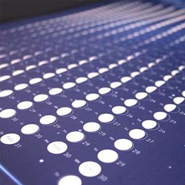 2022 June- 2023 May Moon Phase Calendar Print Poster Vertical Canvas Lunar Cycle Chart Scroll Frame Ready Space Wall Decor (16 X 24 Inch)