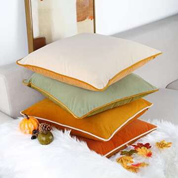 Btyrle Velvet Pillow Covers Set 8-Colors for Home