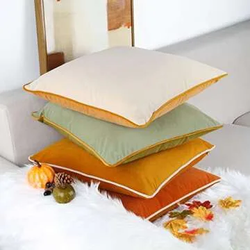Btyrle Velvet Pillow Covers Set 8-Colors for Home