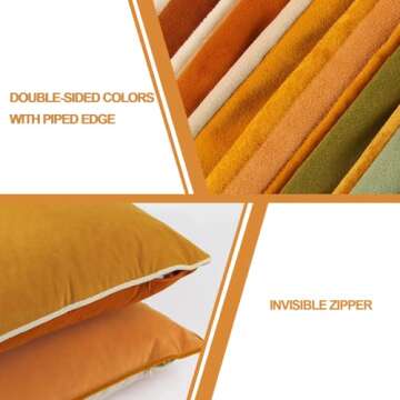 Btyrle Velvet Pillow Covers Set 8-Colors for Home