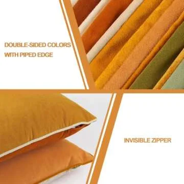 Btyrle Velvet Pillow Covers Set 8-Colors for Home