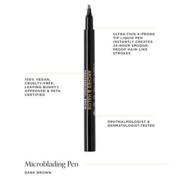 Arches & Halos Microblading Brow Shaping Pen - Fuller, More Defined Brow - Long-lasting, Smudge Resi...