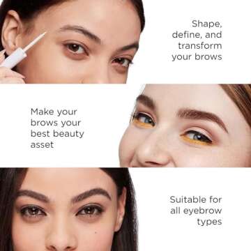 Arches & Halos Microblading Brow Shaping Pen - Fuller, More Defined Brow - Long-lasting, Smudge Resistant, Rich Color - Vegan and Cruelty Free Makeup - Dark Brown - 0.8 ml