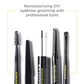 Arches & Halos Microblading Brow Shaping Pen - Fuller, More Defined Brow - Long-lasting, Smudge Resistant, Rich Color - Vegan and Cruelty Free Makeup - Dark Brown - 0.8 ml