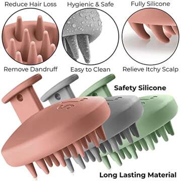 scalpluv | Scalp Massager Hair Brush, 3 in 1 Hair Massager, Exfoliator, Promotes Hair Growth, Dandru...