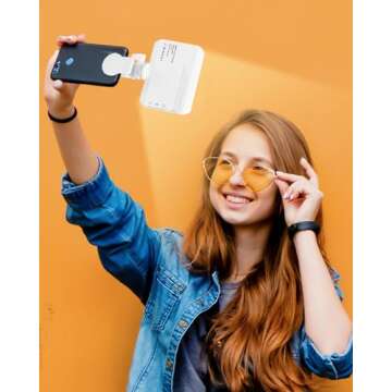 TeoTeeo Rechargeable Selfie Light - 80 LED Clip-On Phone Light,- Illuminate Your iPhone Experience, Ideal for TikTok, Makeup, Live Stream, Vlog Brilliance