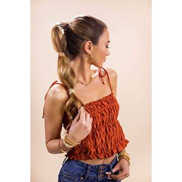 TELETIES - Large Spiral Hair Coils - Ponytail Holder Hair Ties for Women - Phone Cord Hair Ties - Strong Grip, No Rip, Water Resistant, No Crease Hair Tie Coils - 3 pack (For the Love of Nudes)