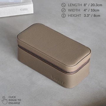 TAWBURY Luxury Leather Watch Box for Traveling Watch Enthusiasts