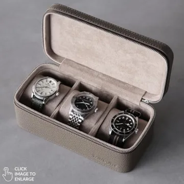 TAWBURY Luxury Leather Watch Box for Traveling Watch Enthusiasts