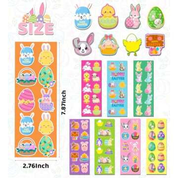 Easter Stickers for Kids - 400 Pcs Fun Craft Supplies
