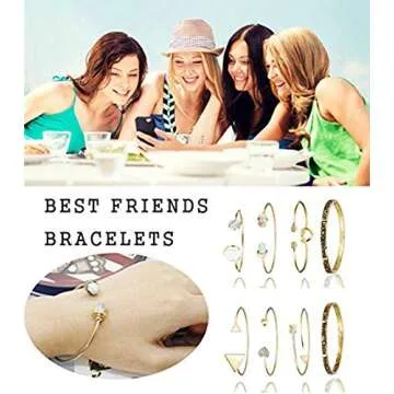 yunanwa 5 PACK (23pcs) Multiple Layered Stackable Open Cuff Wrap Bangle Bracelet Jewelry Adjustable for Women Wholesales Set Assorted