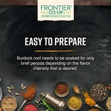 Frontier Organic Burdock Root, 1-Pound Bulk Bag, Common in Root Beer Recipes, Cut & Sifted, Sustainable Grown, Kosher (Packaging May vary)