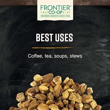 Frontier Organic Burdock Root, 1-Pound Bulk Bag, Common in Root Beer Recipes, Cut & Sifted, Sustainable Grown, Kosher (Packaging May vary)