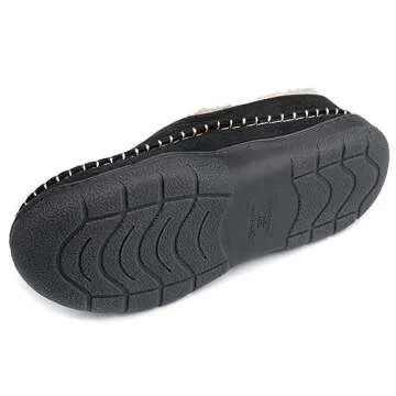 Zigzagger Men's Slip On Slippers Black Comfort in Style