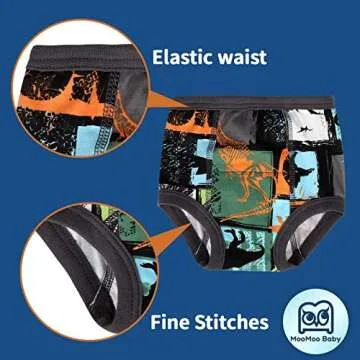 MooMoo Baby 8 Packs Toddler Training Pants for Boys & Girls