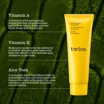 Twice Vegan Toothpaste for Sensitive Teeth & Whitening
