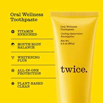 Twice Vegan Toothpaste for Sensitive Teeth & Whitening
