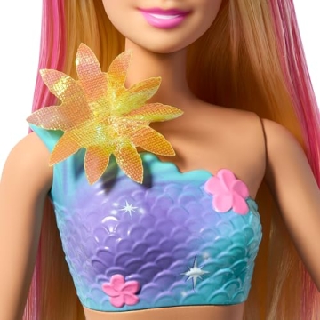 Enchanting Barbie Mermaid Toy with Magic Blooming Flowers & Ombre Tail