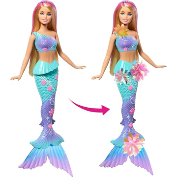 Barbie Flower Magic Mermaid Doll with Blooming Flowers