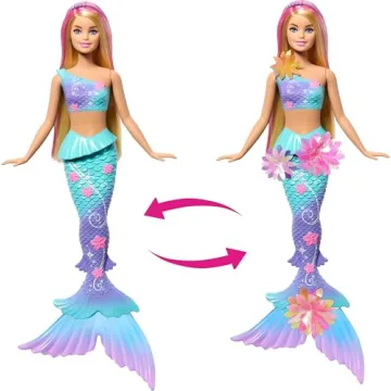 Barbie Flower Magic Mermaid Doll with Blooming Flowers