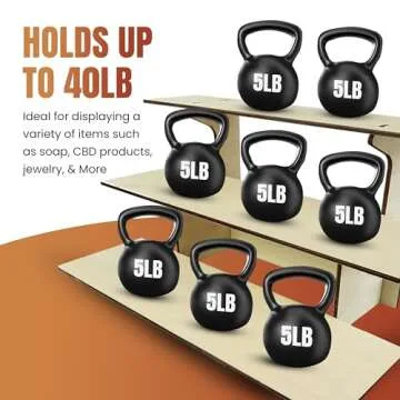 3-Tier Wooden Display Stand for Retail - Versatile & Portable