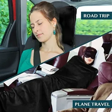PAVILIA Travel Blanket Pillow for Cozy Comfort Anywhere
