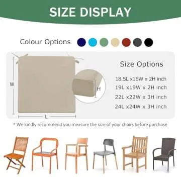 Outdoor Chair Cushions Set Waterproof & Fade Resistant