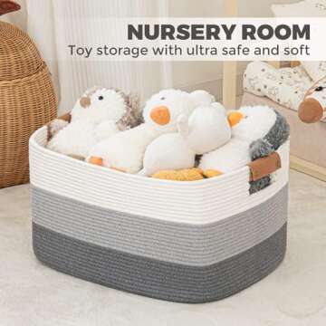 danpinera Large Woven Basket for Storage and Decor