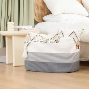 danpinera Large Woven Basket for Storage and Decor