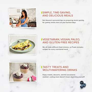 Beachbody Autumn Calabrese's FIXATE Recipe Book, 21 Day Fix Recipes, Healthy Cookbook, Easy to Follow Meal Plan Program for Portion Control, Vegan, Gluten Free, Vegetarian, Paleo, 101 Recipes