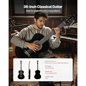 VEVOR 38 Inch Beginner Acoustic Guitar Complete Starter Kit