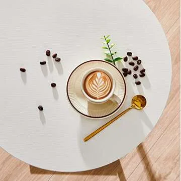 WOHOMO Side Table Living Room, Small End Table for Small Space, 25.6" C Shaped Tall Slide Under Couch Tables, Slim End Table with 15" Round Cute Look for Living Room, Bedroom, White