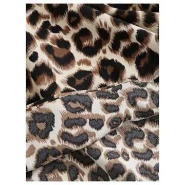 GORGLITTER Women's Summer 2 Piece Outfits Y2k Crop Tube Tops Cheetah Print Skirt Set Mini Skirts Beach Sets Black and Brown X-Small