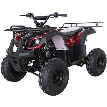 X-PRO ATV 4 wheelers for Sale 125cc ATV Quad Four Wheelers Youth ATV 4 wheelers with Remote Control(Black)