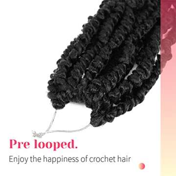BOHOBABE 30" Crochet Passion Twist Braiding Hair - 8 Packs