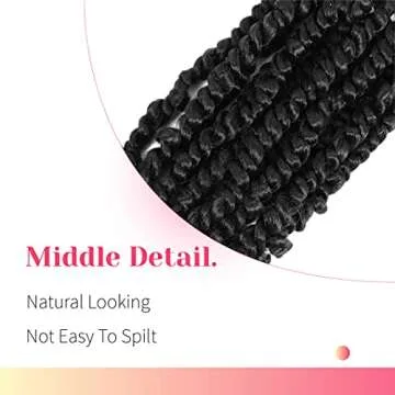 BOHOBABE 30" Crochet Passion Twist Braiding Hair - 8 Packs