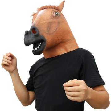 Horse Mask Party Dress Up Horse Head masks for adults Men Masquerade (brown)