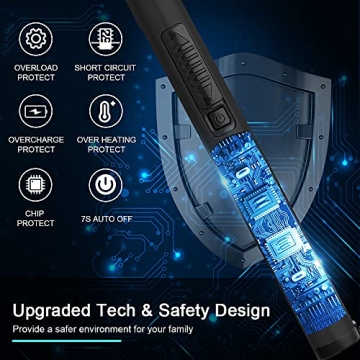 SUPRUS Electric Lighter USB Type C Rechargeable Flexible Neck Black