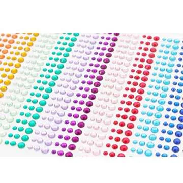 Self-Adhesive Rhinestone Stickers,15 Colors 900pcs,DIY Face Gems Body Stickers Nail Makeup 3mm 4mm 5mm Festival Carnival Embellishments for Crafts 1pcs