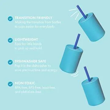 Avanchy Silicone Training Sippy Cup with Straw Lid – Tiny Cup for Babies 6+ Months to Toddlers 1 Year Old – 5 oz Infant Water Cup for Baby Led Weaning, Gray