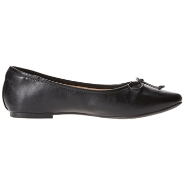 The Drop Women's Stylish Pepper Ballet Flats with Bow Black