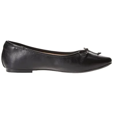 The Drop Women's Stylish Pepper Ballet Flats with Bow Black