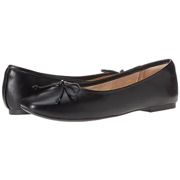 The Drop Women's Stylish Pepper Ballet Flats with Bow Black