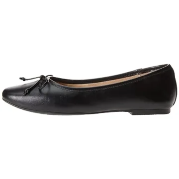 The Drop Women's Stylish Pepper Ballet Flats with Bow Black