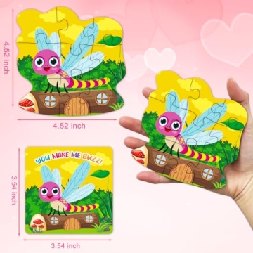 Valentine’s Day Cards and Puzzle Sets for Kids Toddler Gifts