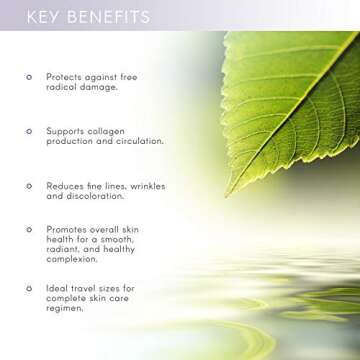 Organic Skin Care Travel Kit - Luxury Natural Face Cleansing Oil, Wash, Exfoliator, Toner, Moisturiz...