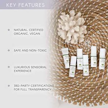 Organic Skin Care Travel Kit - Luxury Natural Face Cleansing Oil, Wash, Exfoliator, Toner, Moisturizer & Serum - Certified Vegan, Cruelty Free & Organic (7 Piece Travel-Sized Set) by Planted in Beauty