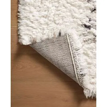 Loloi Angela Rose Amira Collection, Ivory & Granite, 9'-2" x 12'-6" Area Rug – Extra Plush Moroccan Rugs for Living Room Bedroom Entryway & Hallway No Shed High Traffic Area Home Decor Rug