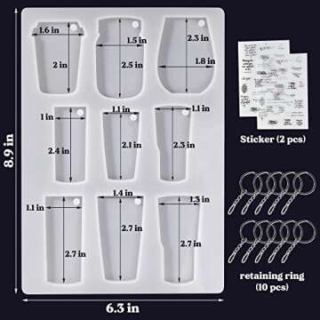 LET'S RESIN Tumbler & Keychain Silicone Molds for Creative Crafts